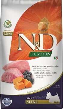 FARMINA N&D PUMPKIN LAM, POMPOEN & BOSBES ADULT MINI 2,5KG