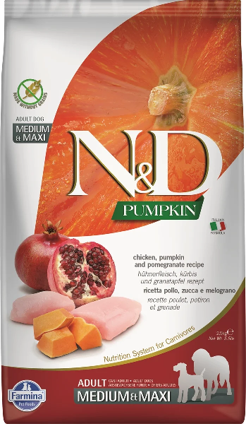 FARMINA N&D PUMPKIN KIP ADULT MED/MAX 2,5 KG