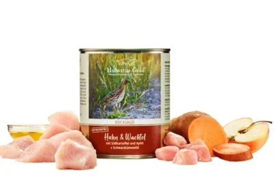 HUBERTUS GOLD BLIK BOCKJAGD KIP & KWARTEL 800 GRAM