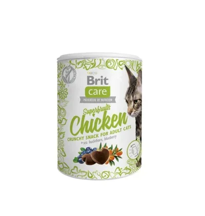 BRIT CAT SNACK SUPERFRUITS CHICKEN 100GR (6)