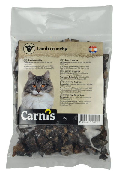 Carnis crunchy 100% lamb kattensnack 75 gr